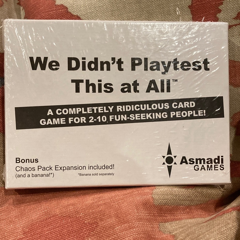 We Didn’t Playtest This At All card game